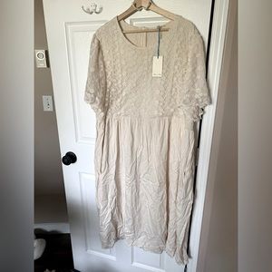 Livy&KateHazel Lace Overlay Dress in Cream